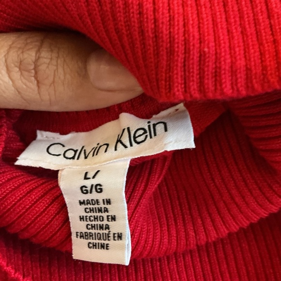 Calvin Klein Red Turtleneck Sweater - Size L - Great Condition! - Picture 3 of 7